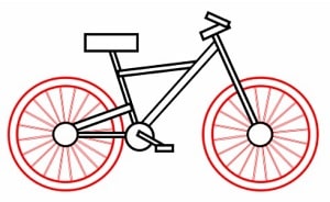 how to draw a bike