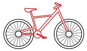 how to draw a bike