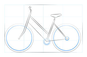 how to draw a bike