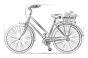 how to draw a bike