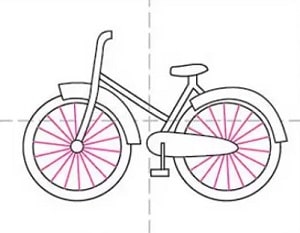 how to draw a bike