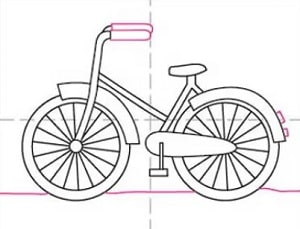 how to draw a bike