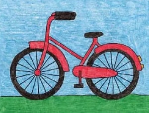 how to draw a bike